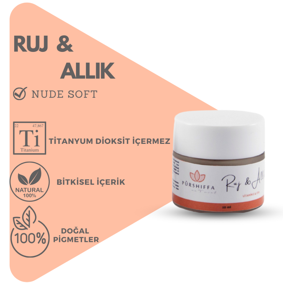 Bitkisel İçerikli Doğal Ruj Allık  5 GR (Kavanoz)