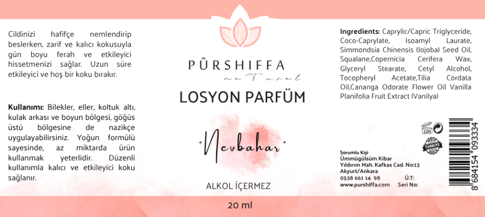 Losyon Parfüm (Nevbahar) 20 ml