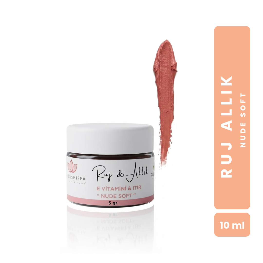 Bitkisel İçerikli Doğal Ruj Allık NUDE SOFT  (Kavanoz)  5 gr